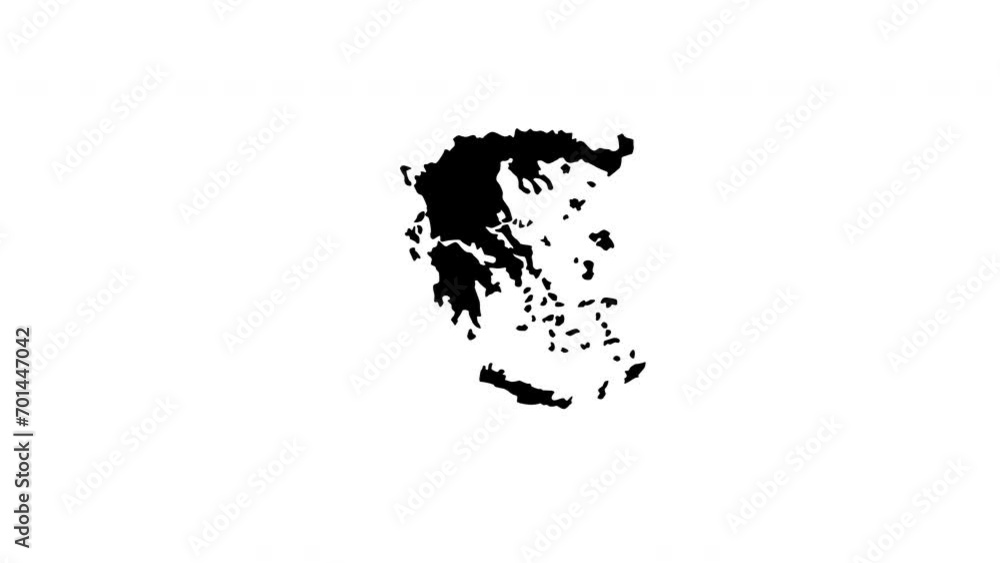 Animated video of Greece map icon Animated video of Greece map icon