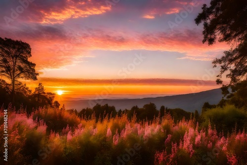Amid the gentle embrace of summer  envision a sunrise that paints the sky in hues of gold and pink. The flawless