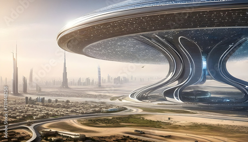 Dubai futuristic arquitecture photo