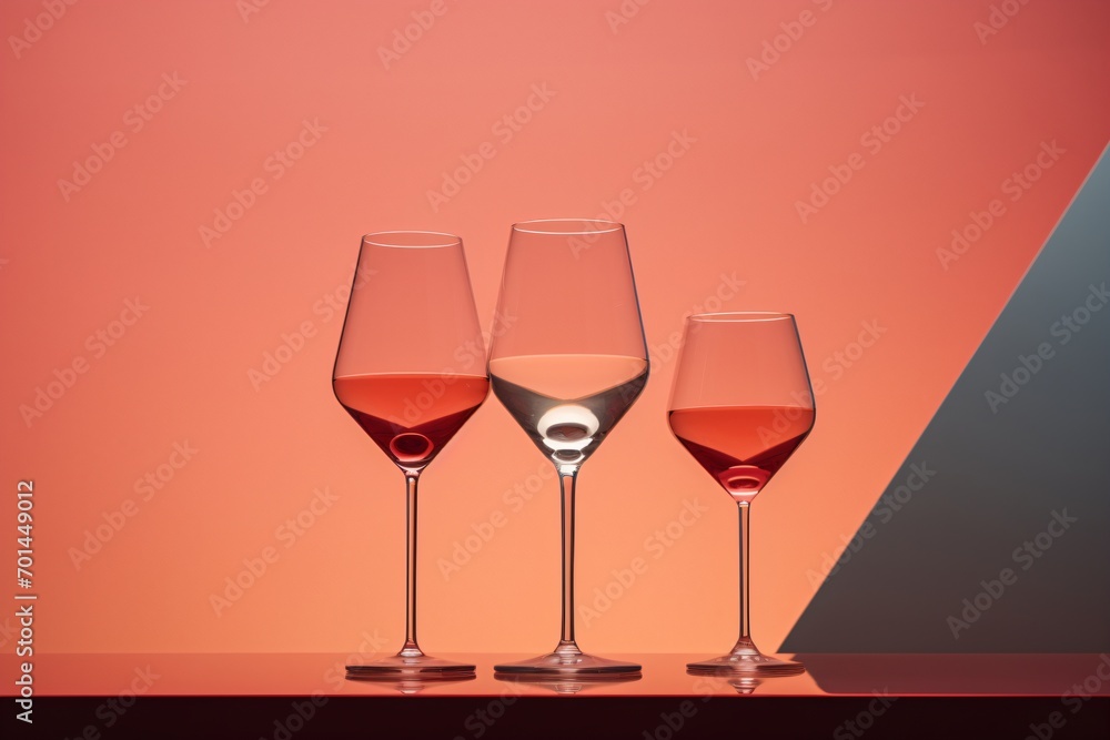 A wine glass set on a table A wine glass set on a table