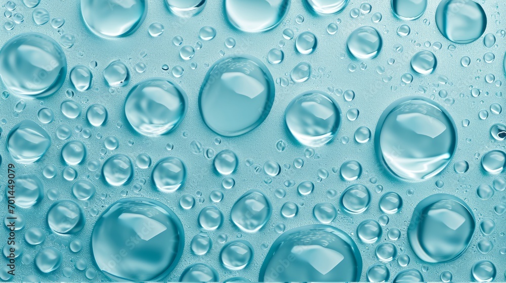 Seamless Texture of Water Droplets Condensation on Light Blue Background Seamless Texture of Water Droplets Condensation on Light Blue Background