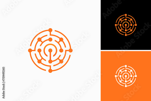 radar circle Vector Logo Premium