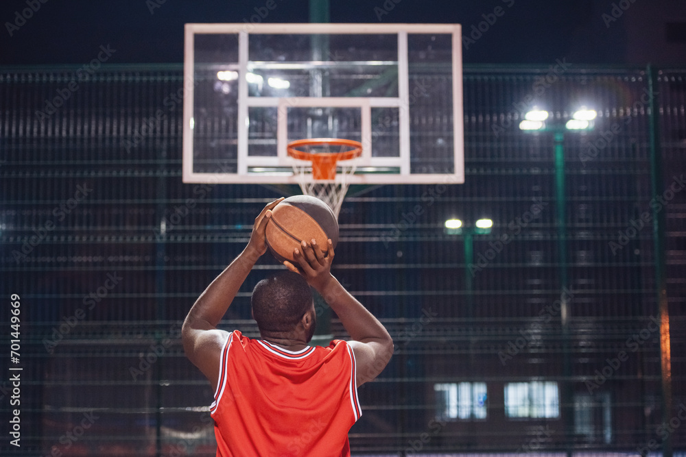 Handsome basketball player
