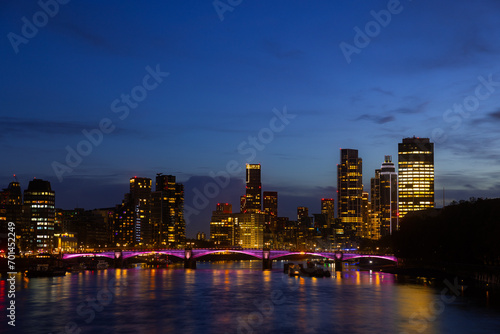 London city skyline at night