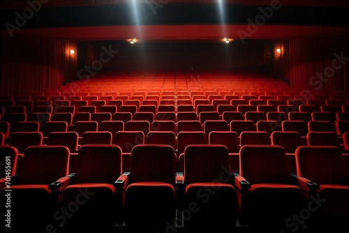 An empty movie theatre or auditorium