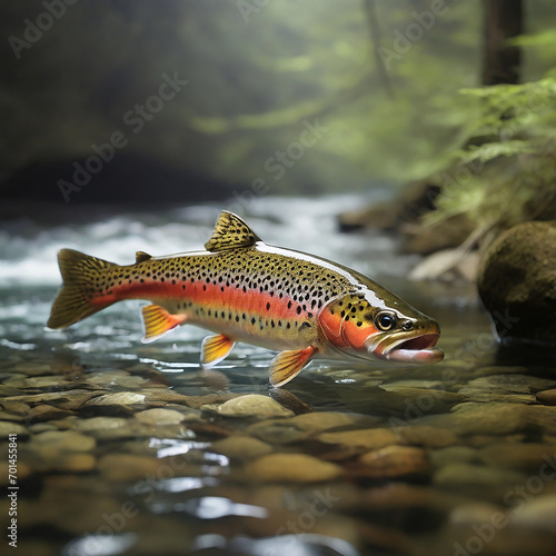 Trout Artful Expedition into Freshwater Majesty and Conservation Odyssey ai generated © Aziz
