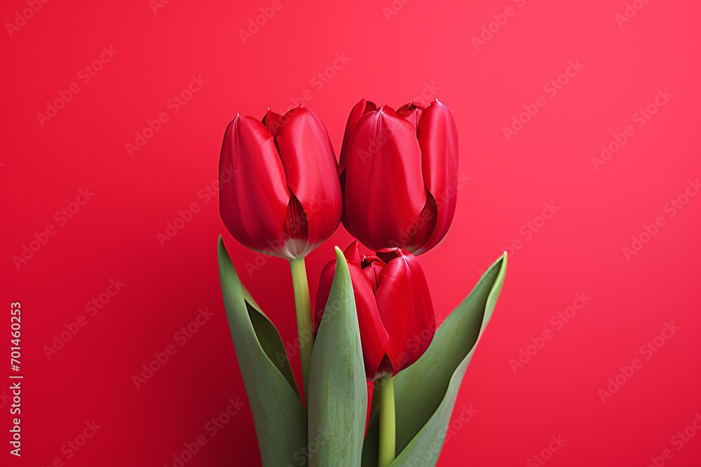 photography of some red tulip flowers on a background, in the style of playful compositions created with Generative Ai photography of some red tulip flowers on a background, in the style of playful compositions created with Generative Ai
