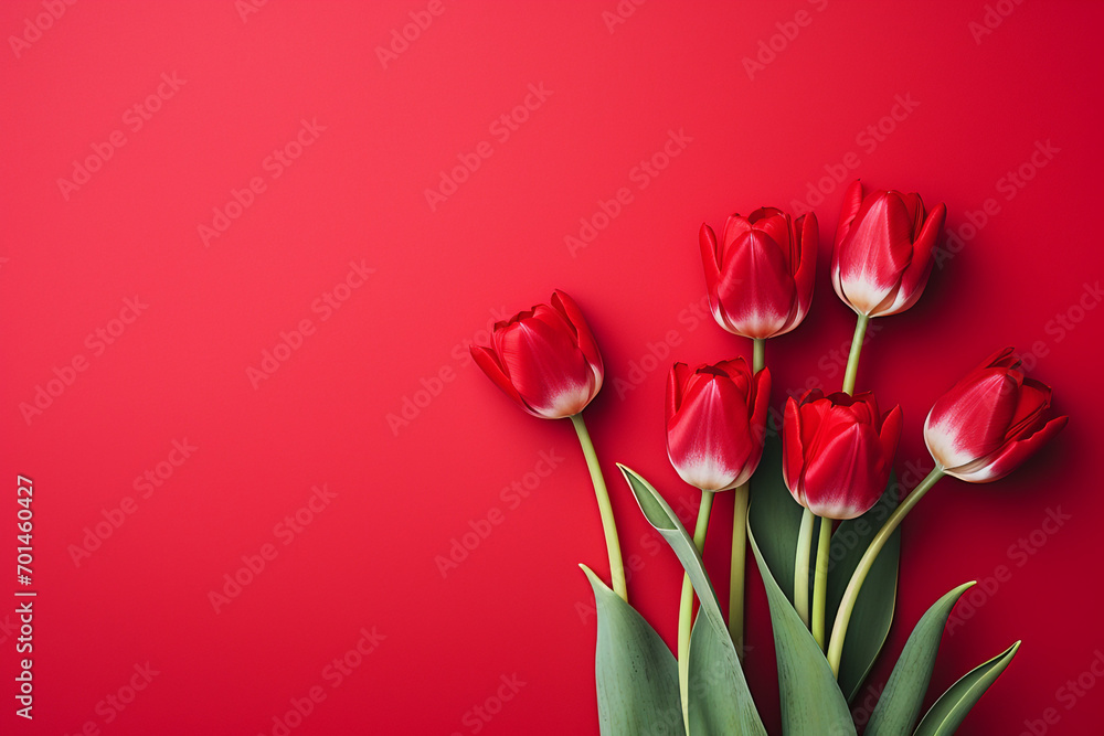 photography of some red tulip flowers on a background, in the style of playful compositions created with Generative Ai photography of some red tulip flowers on a background, in the style of playful compositions created with Generative Ai