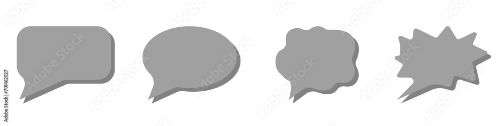 Speech bubbles vector set of black icons. Communication vector icon. Chat black symbol. Dialogue cloud vector icon. Vector illustration. Speech bubbles vector set of black icons. Communication vector icon. Chat black symbol. Dialogue cloud vector icon. Vector illustration.
