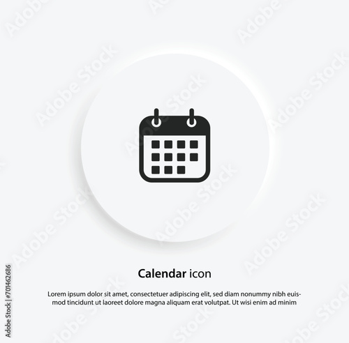Calendar Icon Flat Vector Illustration, Simple logo vector illustration for graphic and web design. © Hosaen