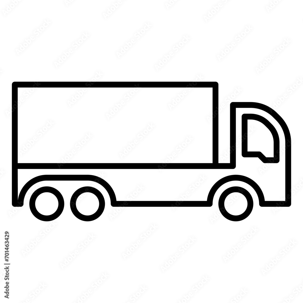 Truck icon or logo illustration outline black style Truck icon or logo illustration outline black style