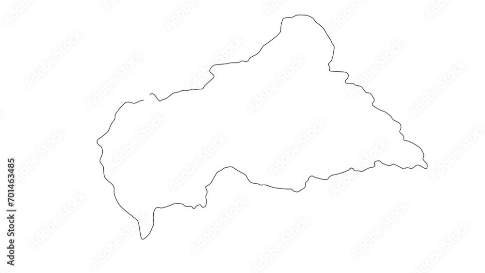 animated central africa map sketch icon animated central africa map sketch icon