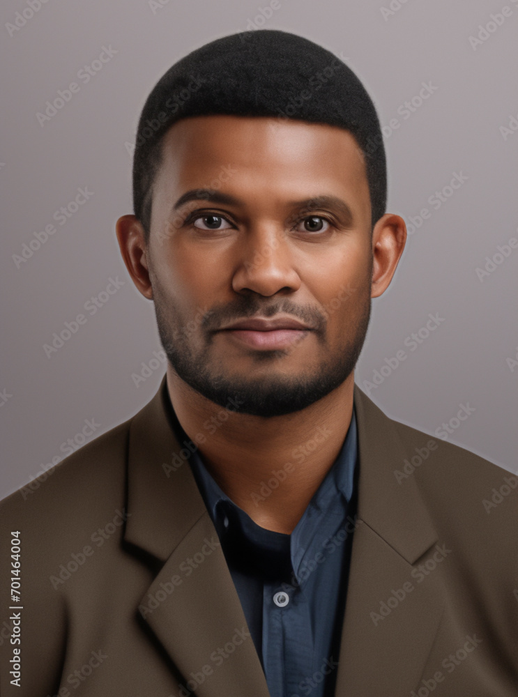 Basic Man Image Male illustration Portrait isolated in a minimalist flat gray ...