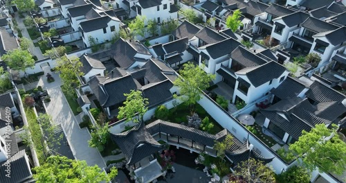 view of yard villa houses photo