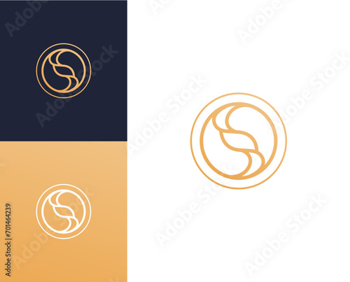 Initial letter S logo design suitable for luxury and modern business