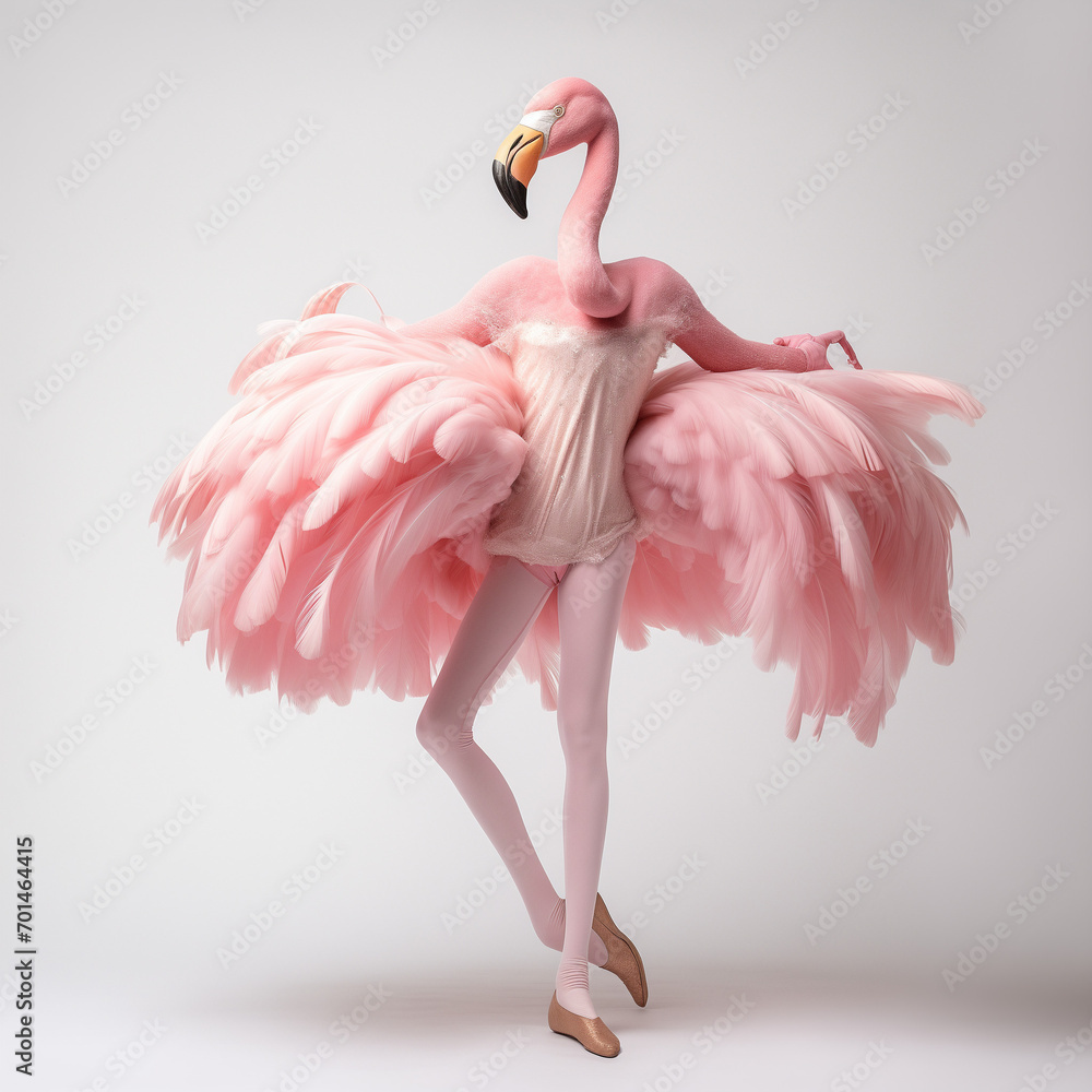 Naklejka premium flamingo, ballet, pink, ballerina,
