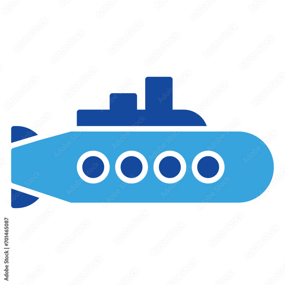 Submarine icon or logo illustration glyph style Submarine icon or logo illustration glyph style