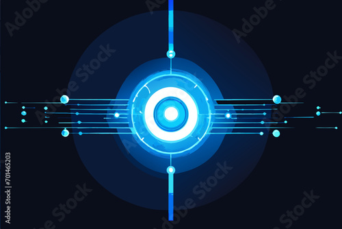 Quantum teleportation network vektor illustation