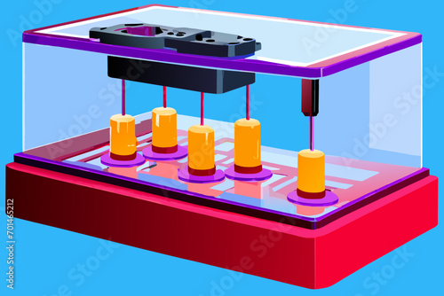 3D bioprinting vektor illustation