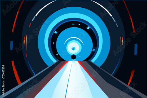 Quantum teleportation vektor illustation