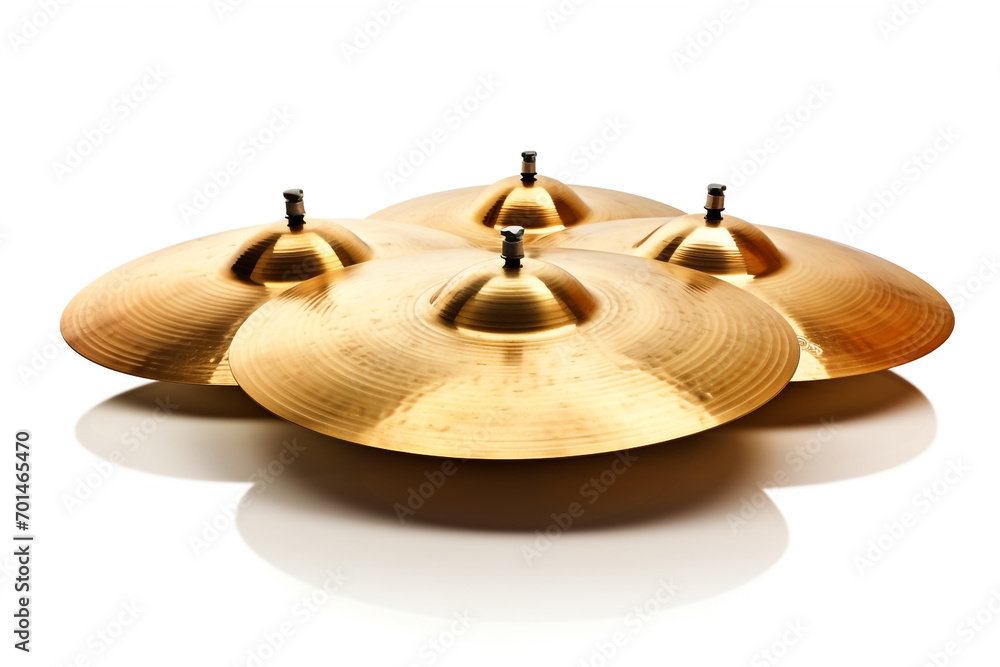 Fototapeta premium Play Cymbals isolated on white background created with Generative Ai