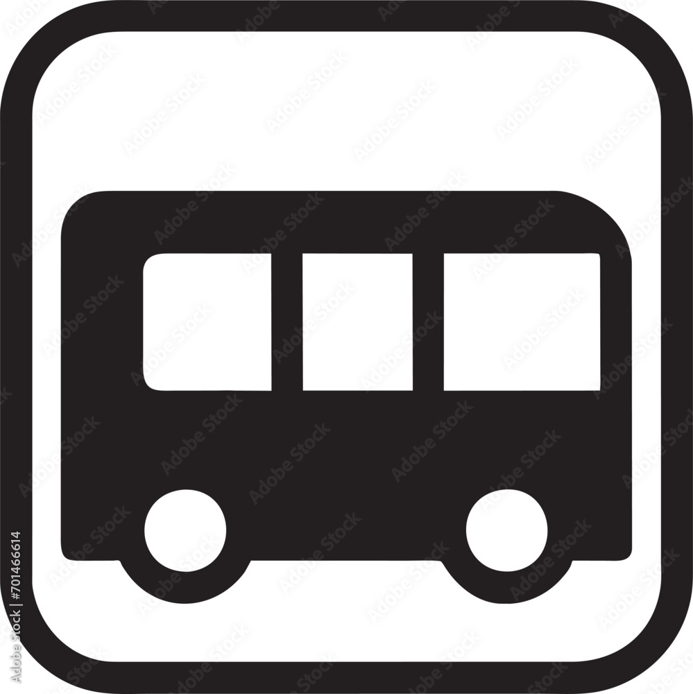 bus icon, pictogram