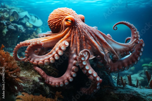Closeup of an octopus