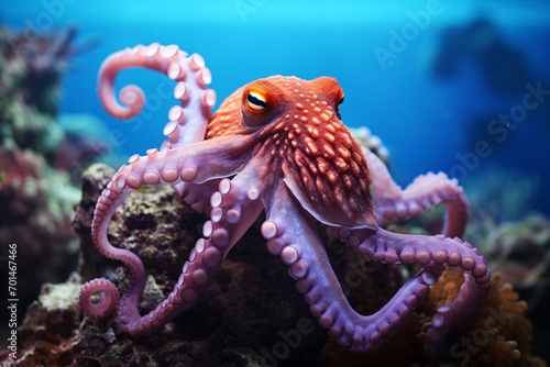 Closeup of an octopus