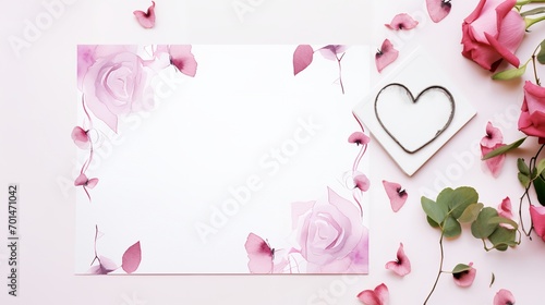 a white sheet of paper with pink flowers