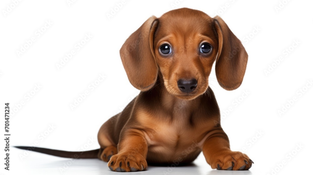 A dachshund puppy with vibrant colors generative ai