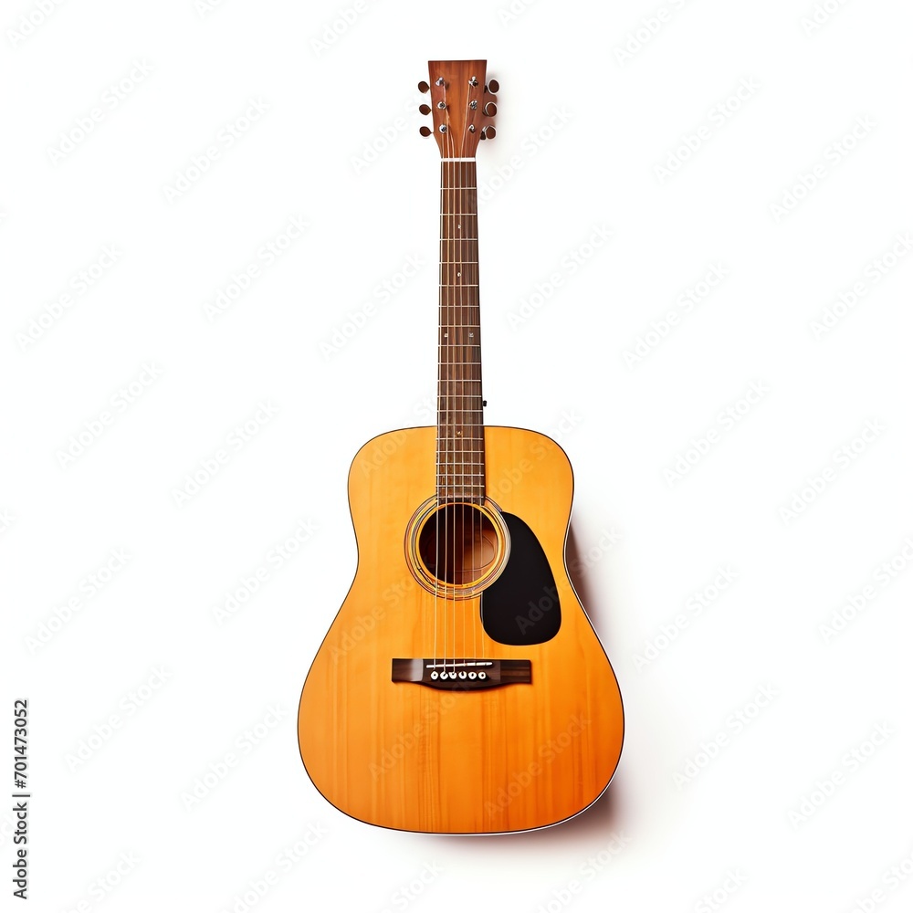 picture of a guitar, isolated on a white background