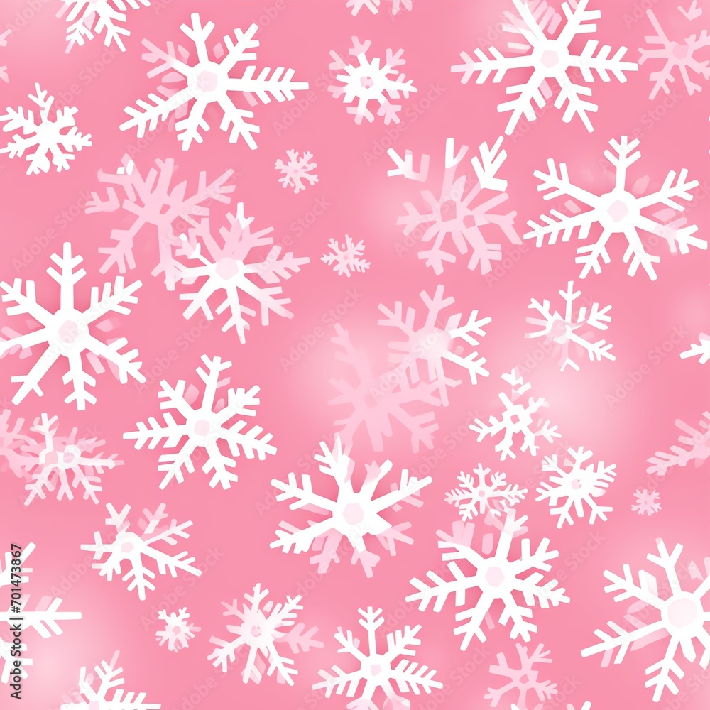 pink snowflakes