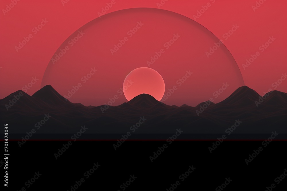 Obraz premium sunset in the mountains