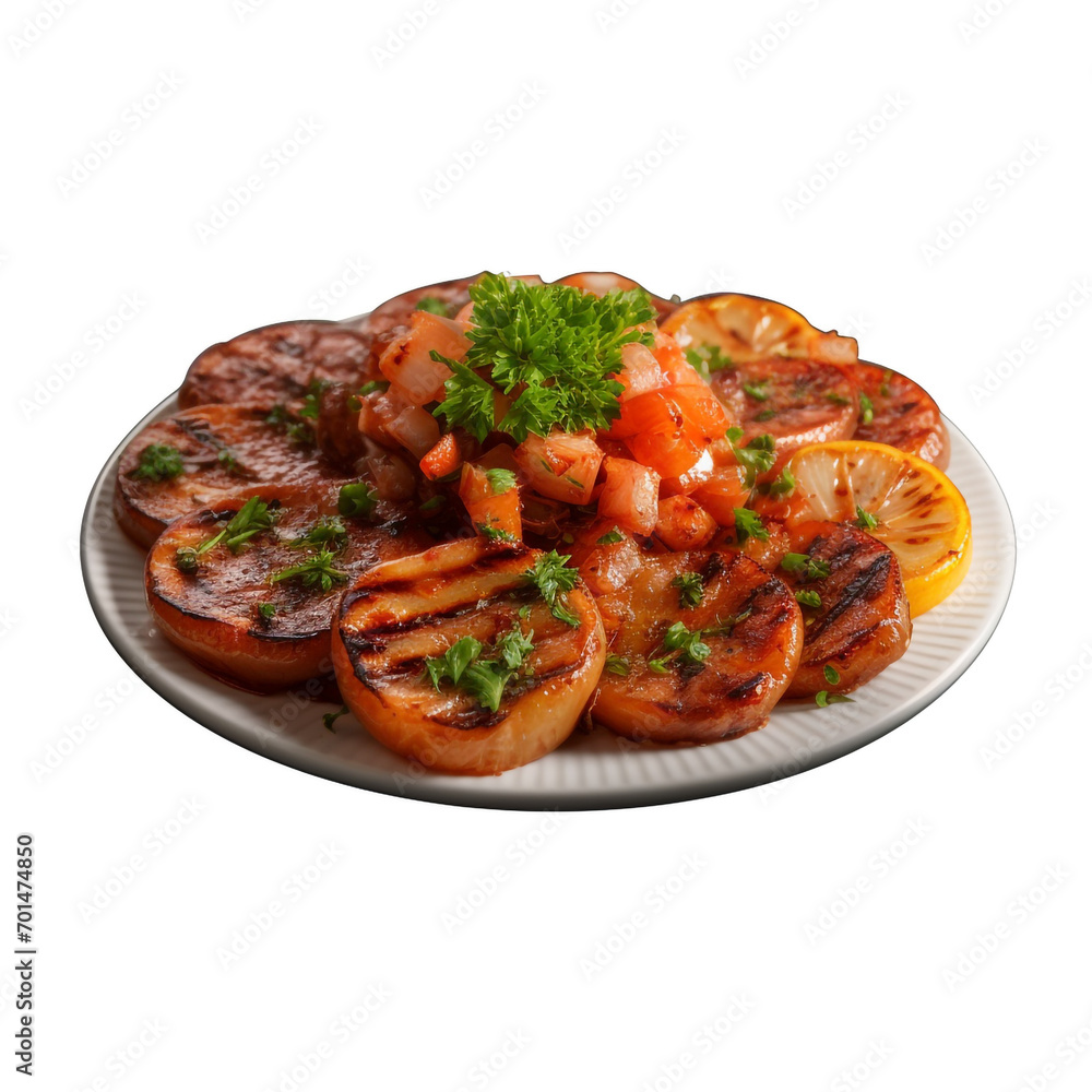 tasty placki ziemniaczane plate isolated on transparent background created with Generative Ai tasty placki ziemniaczane plate isolated on transparent background created with Generative Ai
