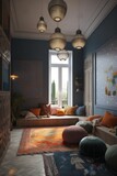 Children room interior in Moroccan style in modern house