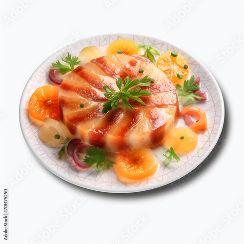 tasty placki ziemniaczane plate isolated on transparent background created with Generative Ai