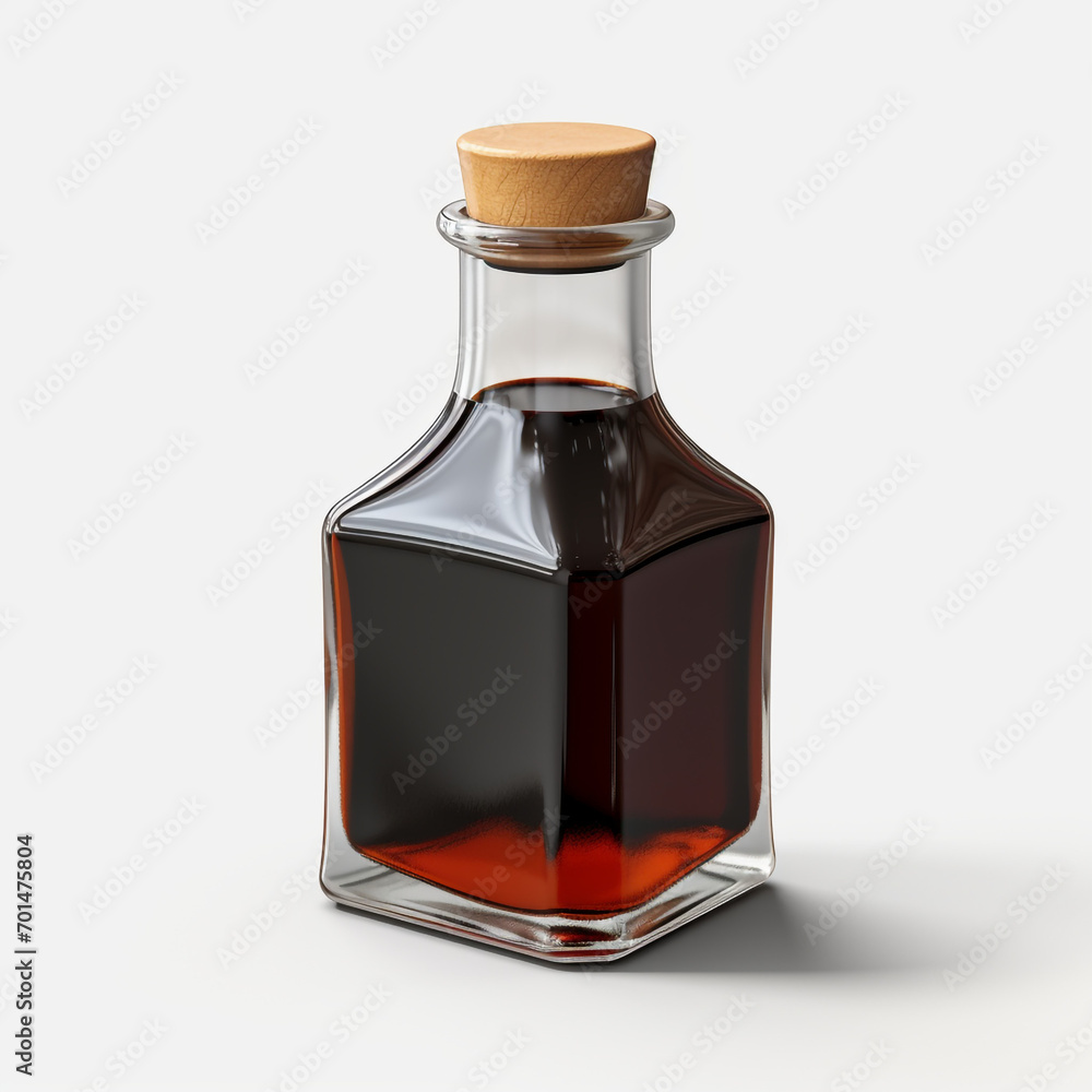 Soy sauce in a container with transparent background created with Generative Ai Soy sauce in a container with transparent background created with Generative Ai