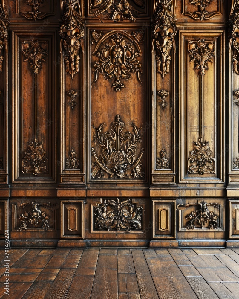 Wallpaper with decorative wooden wall panel decorations backdrop