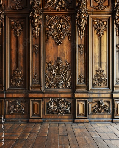 Wallpaper with decorative wooden wall panel decorations backdrop