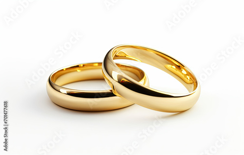 Two Elegant Gold Wedding Rings