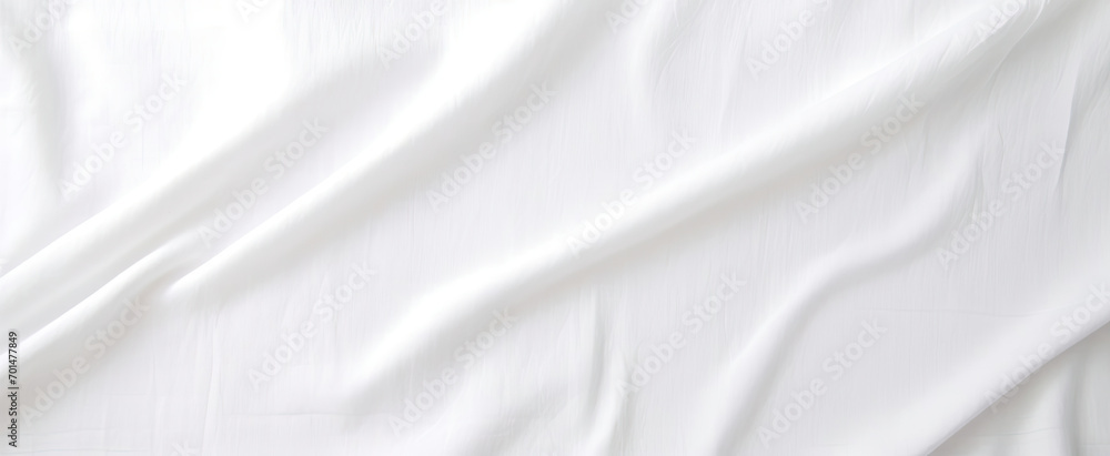 A Close-Up of a White Sheet on a Bed