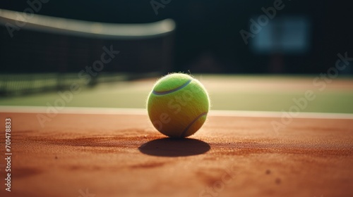 tennis ball in the middle of a training field generative ai
