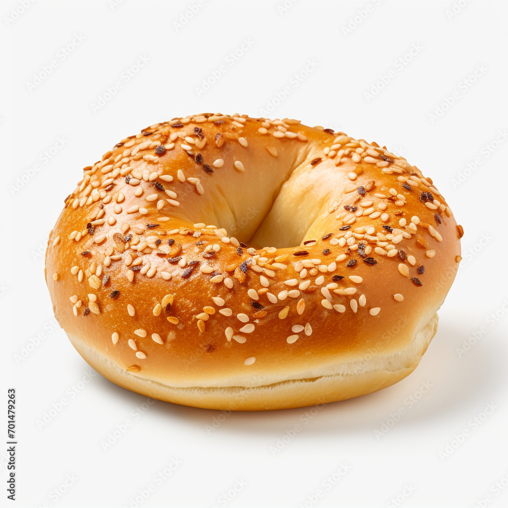 tasty bagel isolated on transparent background created with Generative Ai tasty bagel isolated on transparent background created with Generative Ai