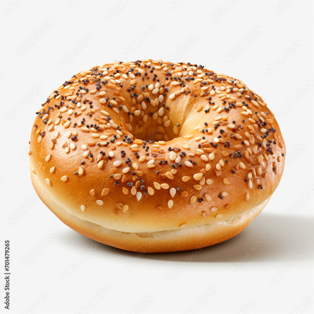 tasty bagel isolated on transparent background created with Generative Ai tasty bagel isolated on transparent background created with Generative Ai