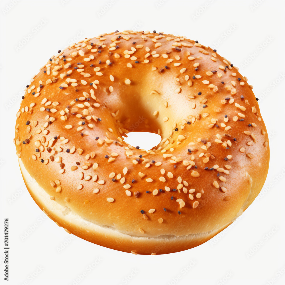 tasty bagel isolated on transparent background created with Generative Ai tasty bagel isolated on transparent background created with Generative Ai