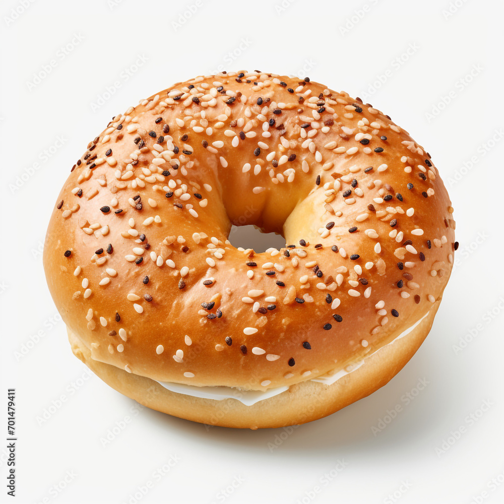 tasty bagel isolated on transparent background created with Generative Ai tasty bagel isolated on transparent background created with Generative Ai