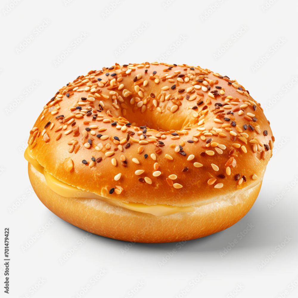 tasty bagel isolated on transparent background created with Generative Ai tasty bagel isolated on transparent background created with Generative Ai