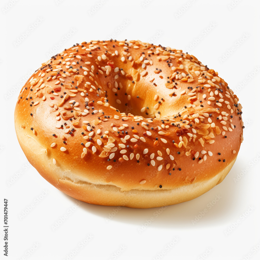 tasty bagel isolated on transparent background created with Generative Ai tasty bagel isolated on transparent background created with Generative Ai