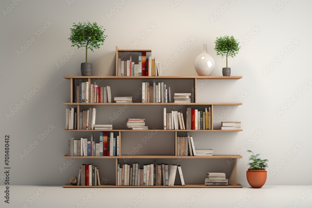 A bookshelf for home decor for the study room or library at home A bookshelf for home decor for the study room or library at home