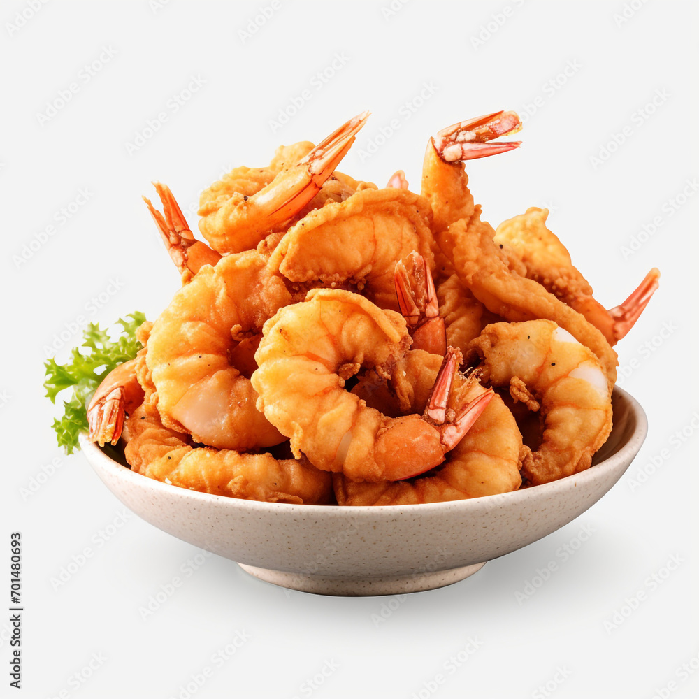 tasty deep fried seafood isolated on transparent background created with Generative Ai tasty deep fried seafood isolated on transparent background created with Generative Ai